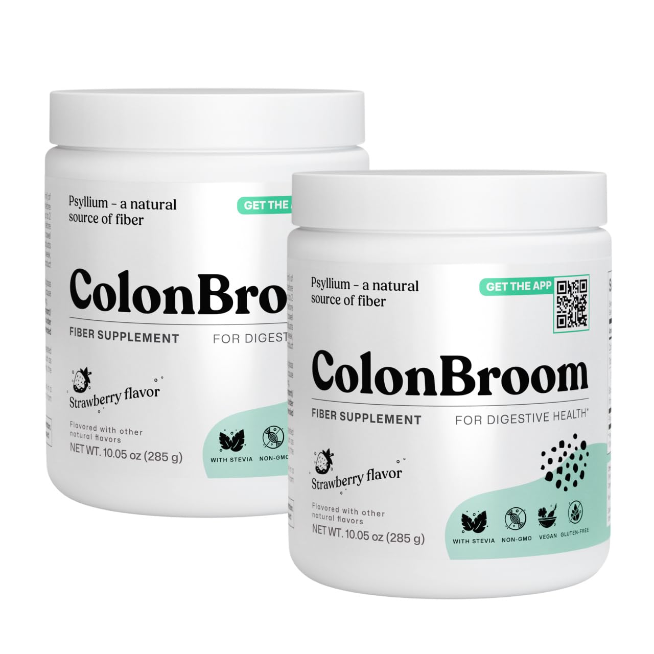 ColonBroom psyllium husk powder strawberry tub supports digestive comfort and daily routine.