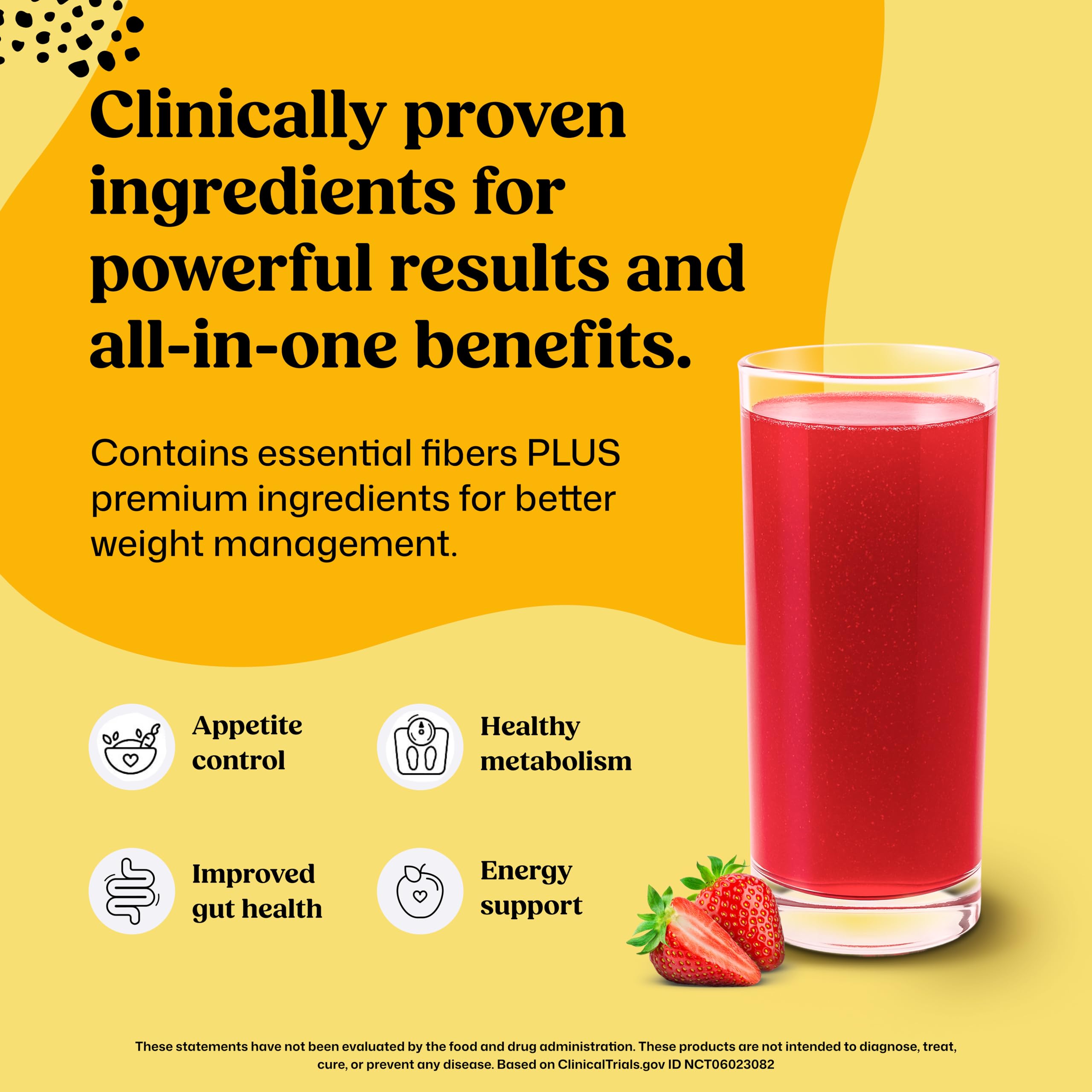 ColonBroom strawberry drink served in a glass promoting gut health.