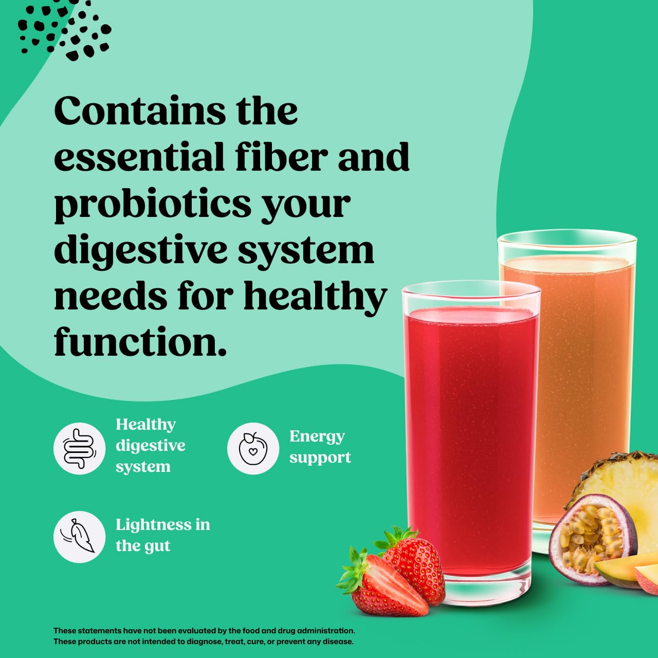 ColonBroom strawberry flavor powder for gut health boost.