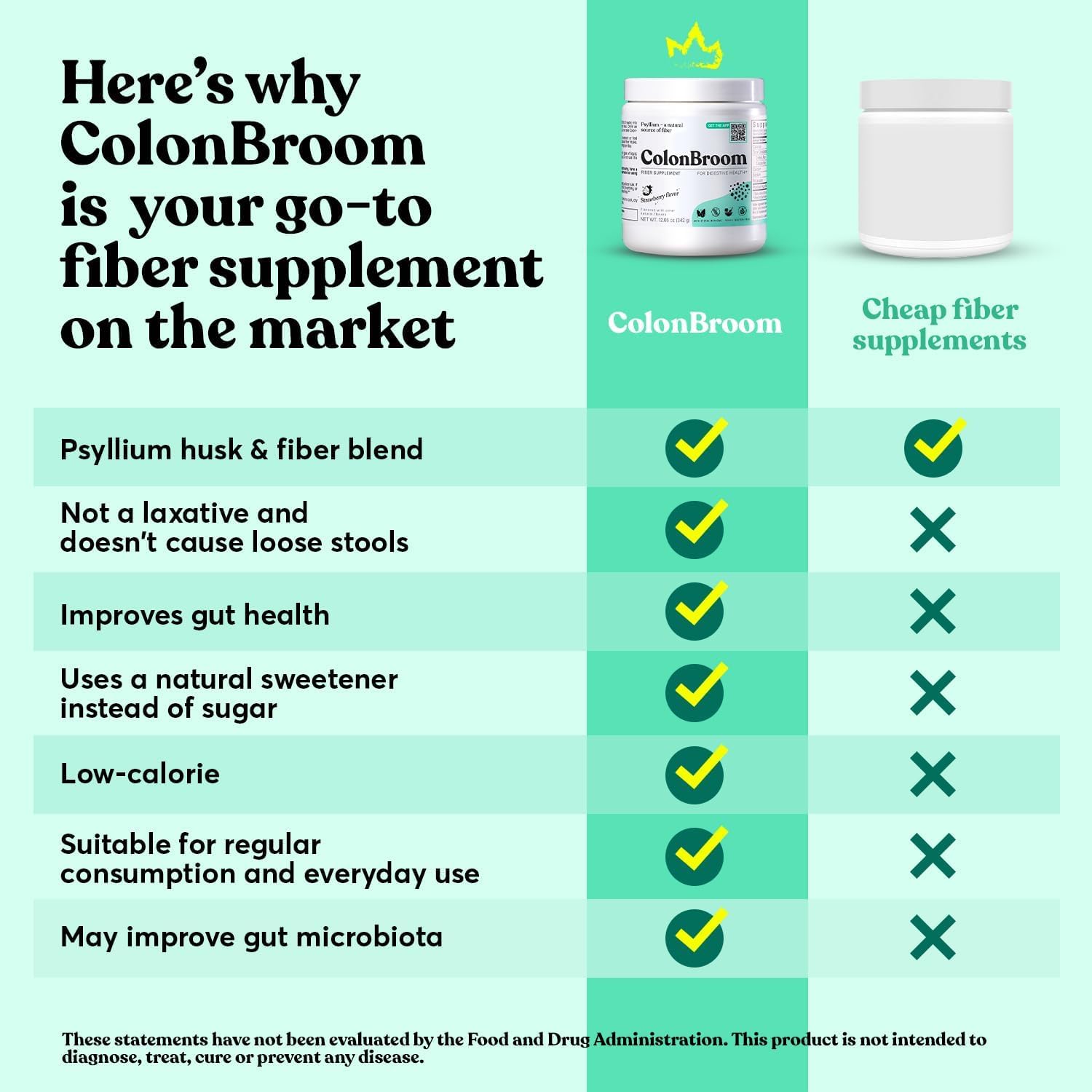 ColonBroom USA blended label signals quality and safety.