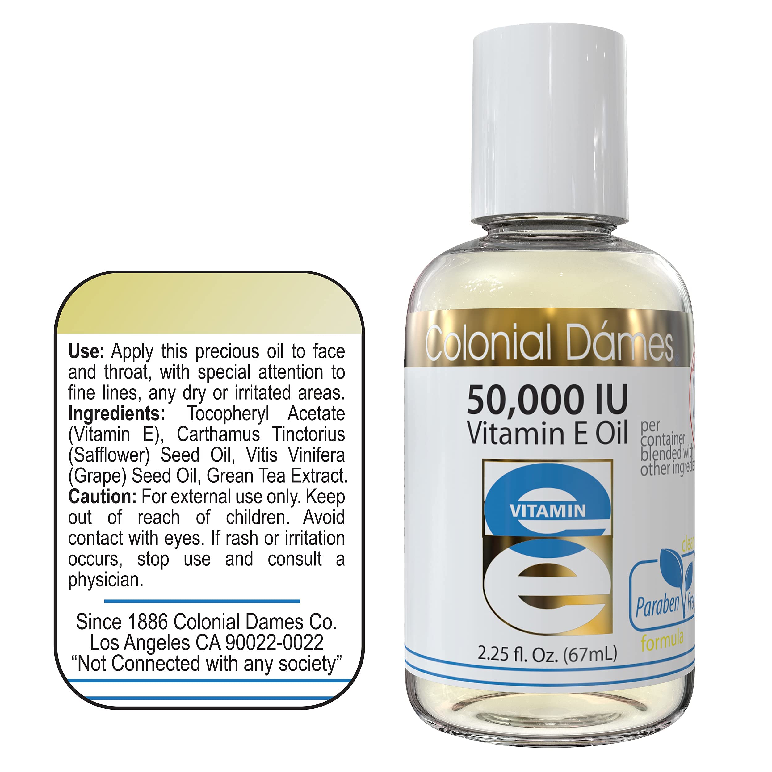 Colonial Dames Vitamin E oil blend aroma-free formula