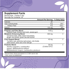 ColonSweep berry shake in a glass with berry flavor and fiber boost