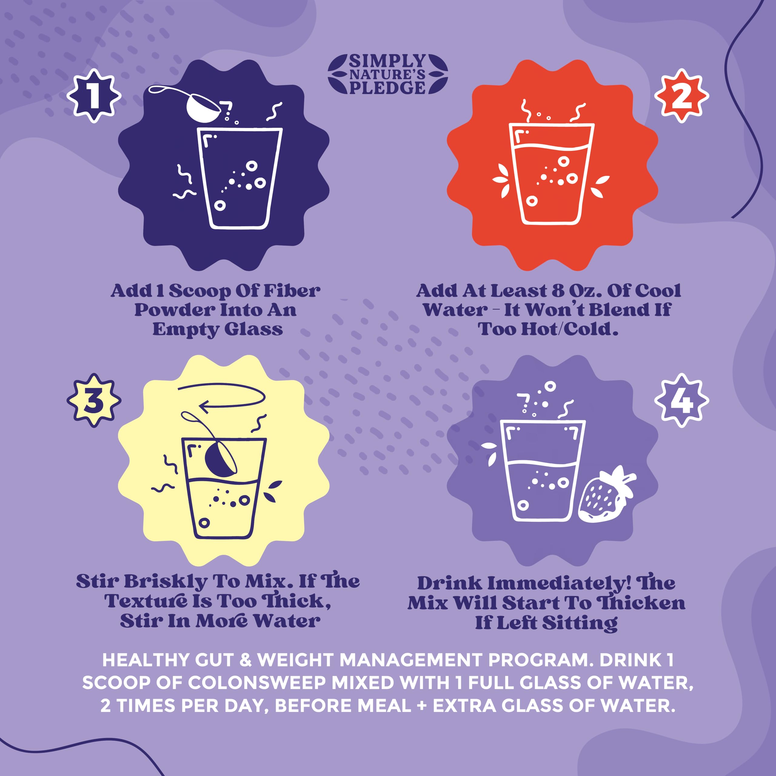 ColonSweep ingredient label closeup showing fiber content for clarity.