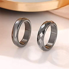 COLORFUL BLING hematite ring side profile shows durable, fade-resistant finish