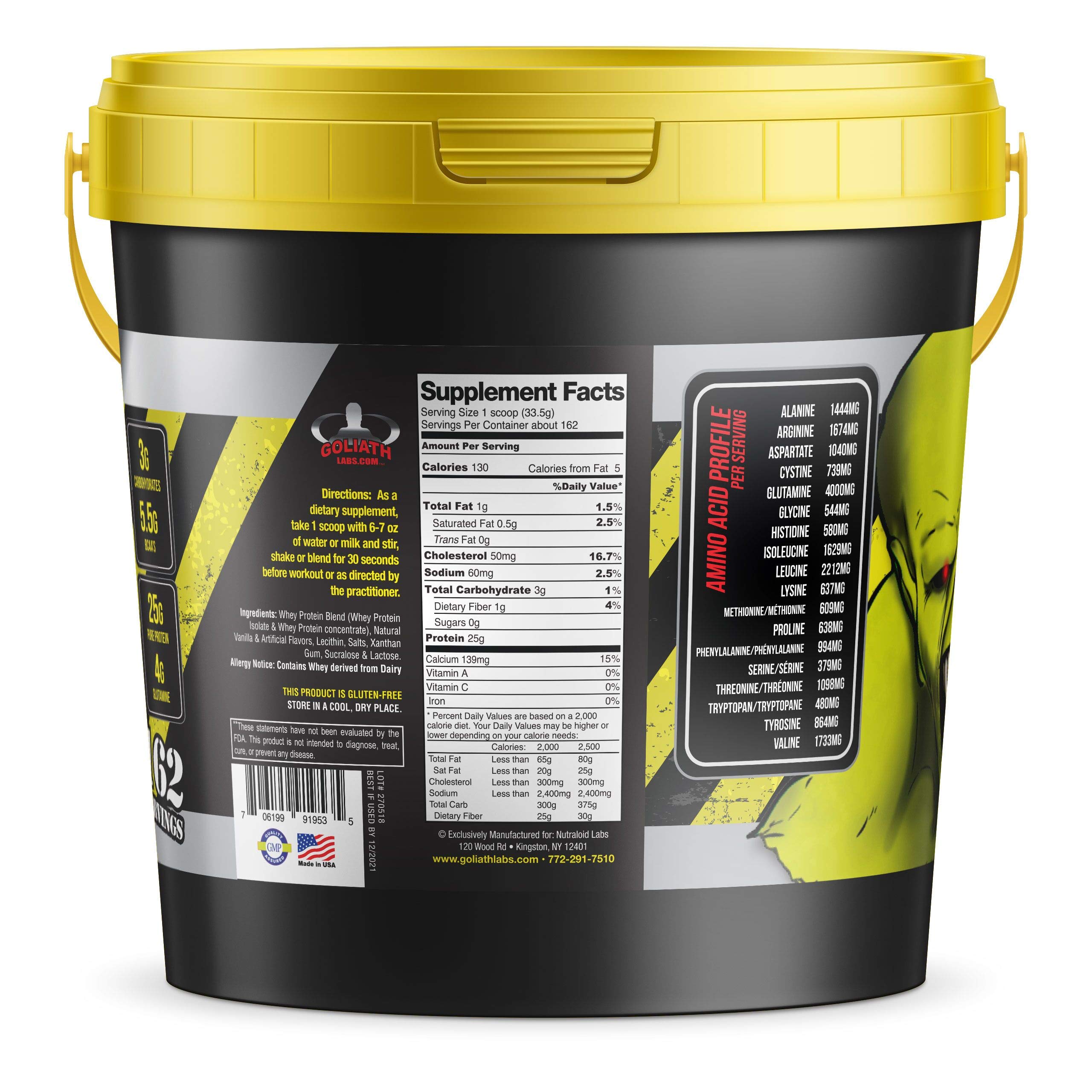Colossal Labs scoop of whey powder highlights 25g protein per serving