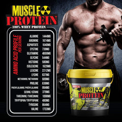 COLOSSAL LABS Powder on counter ready to mix with milk.