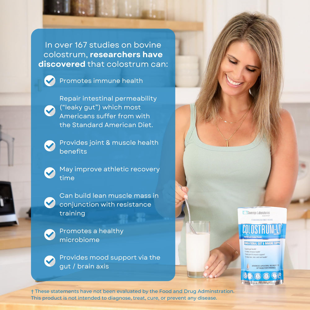 Colostrum-LD gluten-free and lactose-reduced formula label