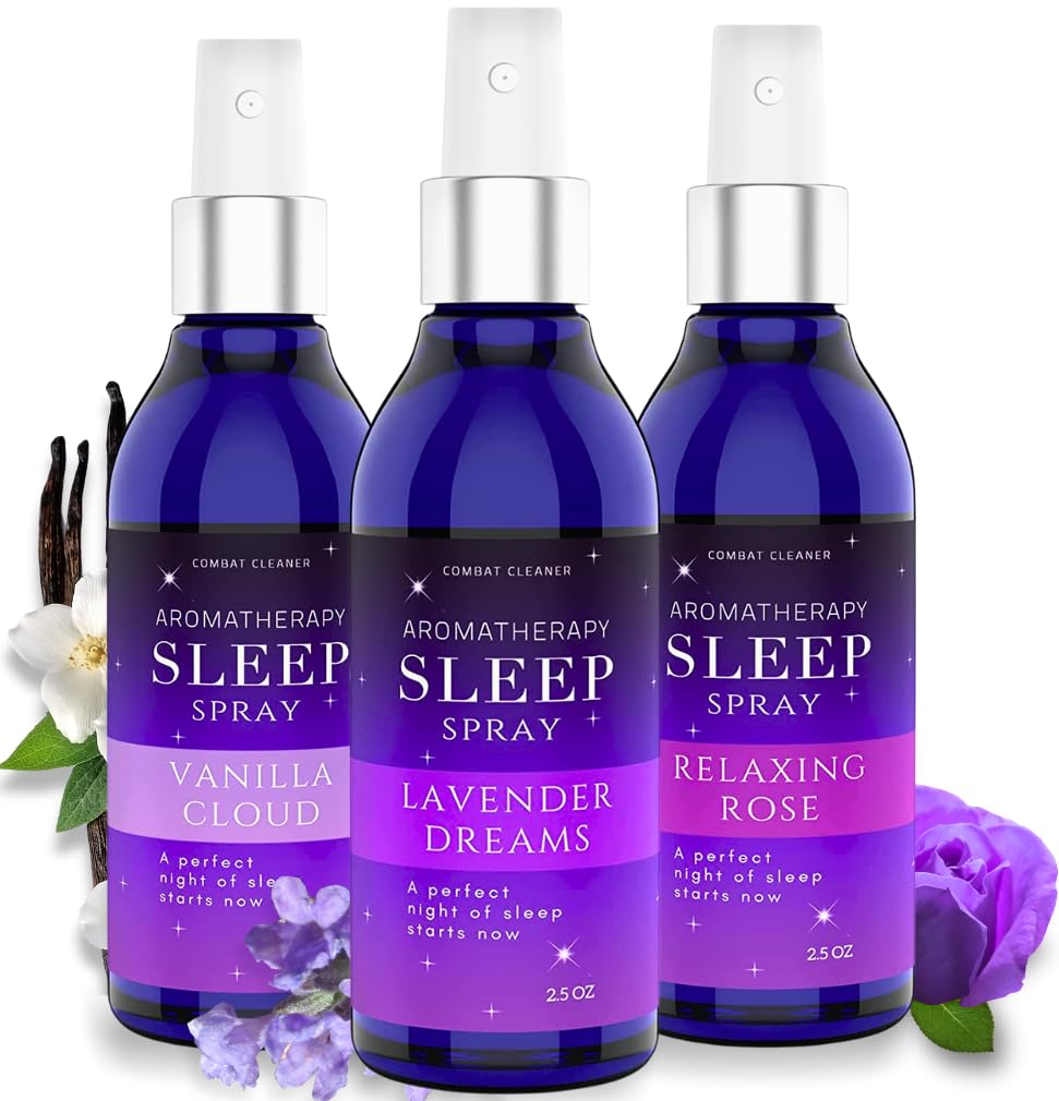 Combat Cleaner Pillow Sleep Spray Lavender bottle for calming bedtime routine