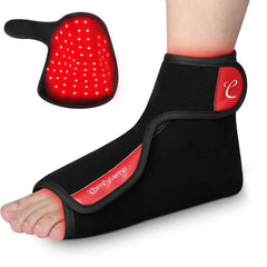 Comfytemp cordless red light foot wrap showcasing portable design for at-home therapy and travel.