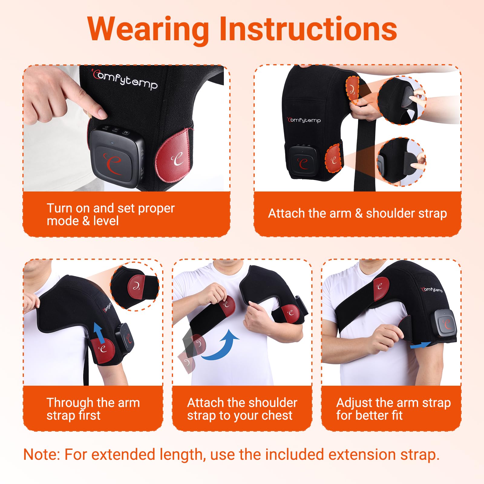 Comfytemp adjustable chest size from 21-43 inches.
