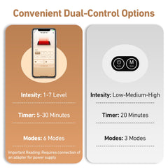 Comfytemp app control screen displaying therapy modes and settings