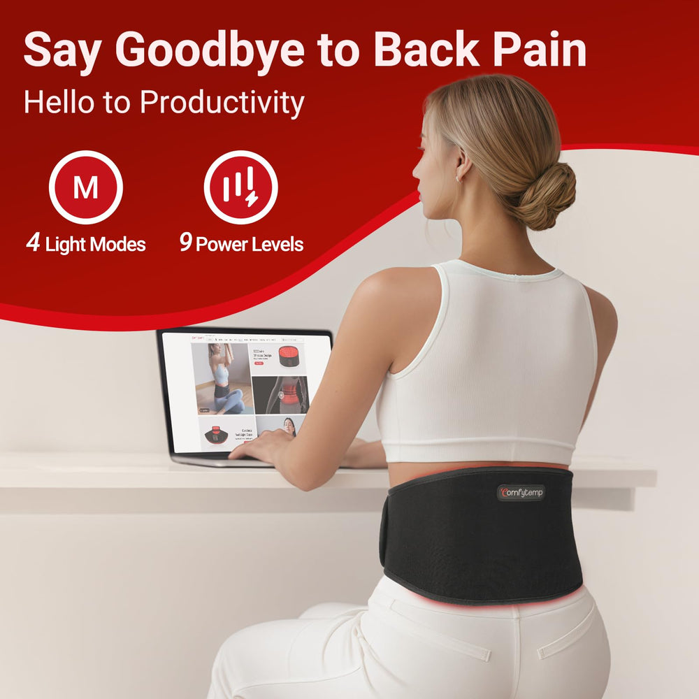 Comfytemp belt extension strap provides secure fit for various waist sizes.