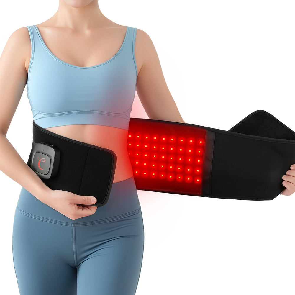 Comfytemp cordless red light belt overview showing portability and ease of use.