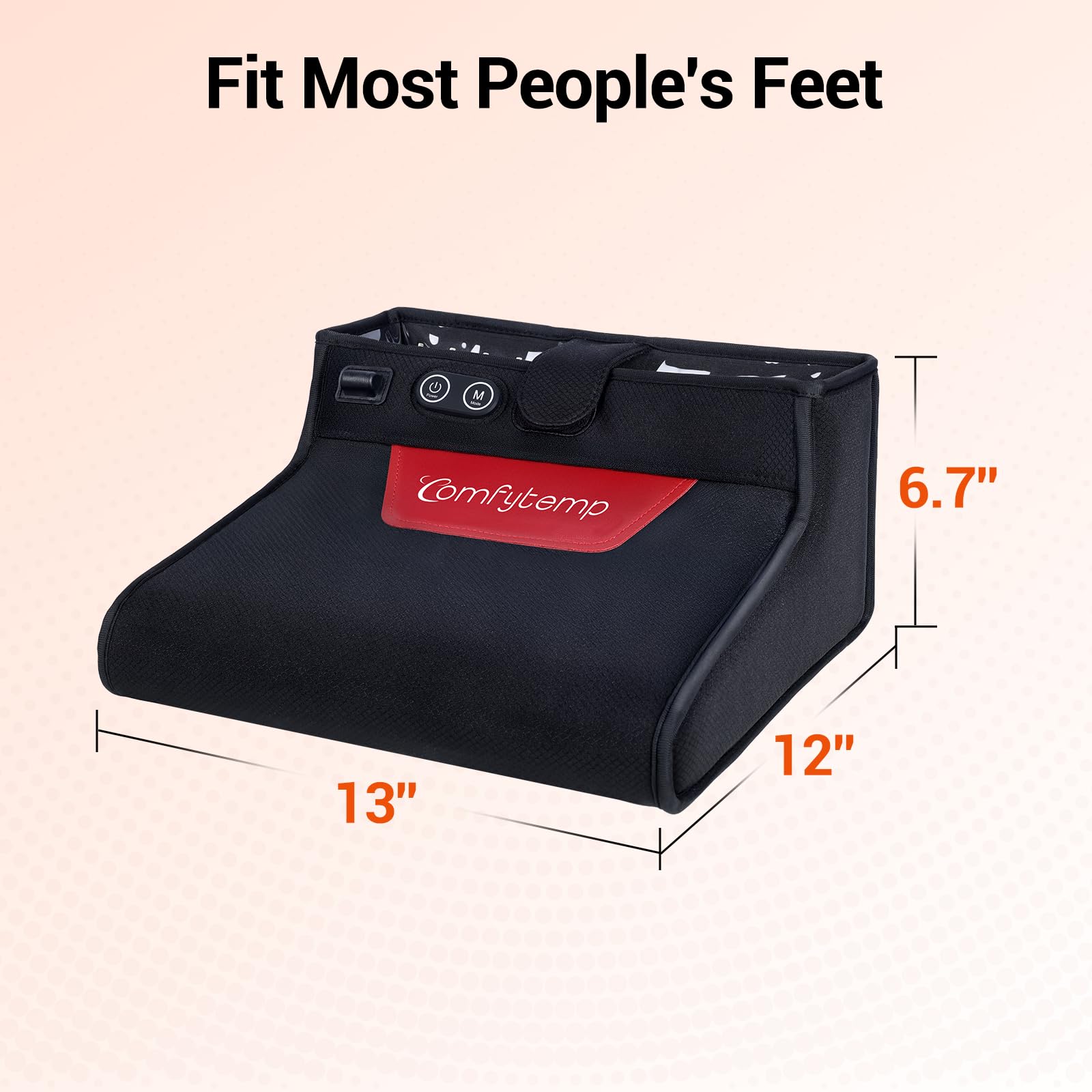 Comfytemp foot wrap covering ankle and heel with 3D heated design