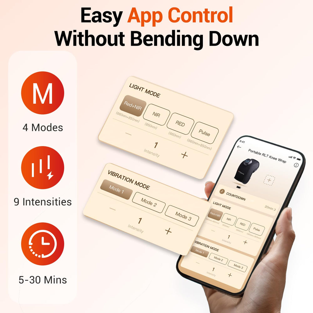 Comfytemp knee wrap is portable and cord-free for on-the-go use.