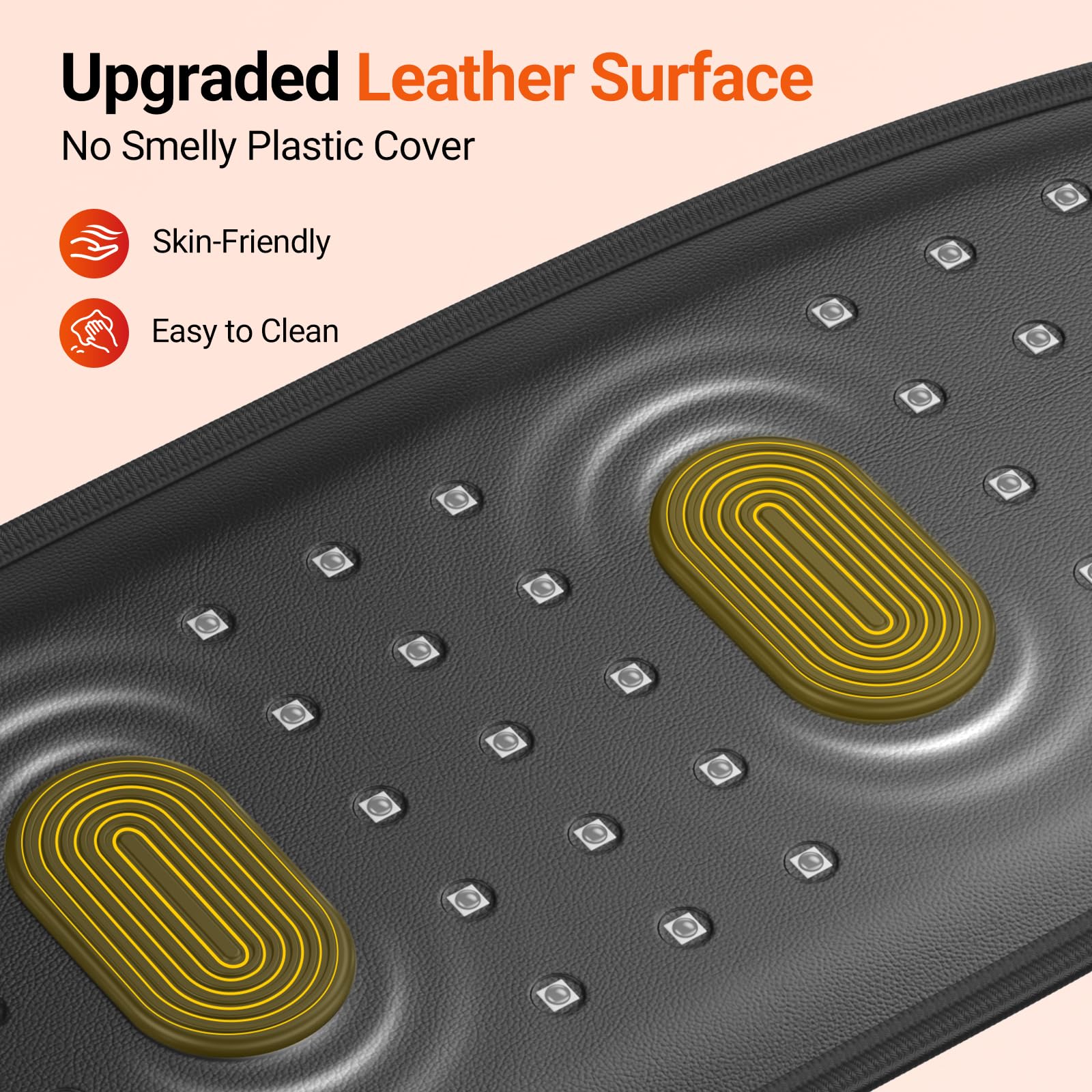Comfytemp leather surface is durable and easy to clean