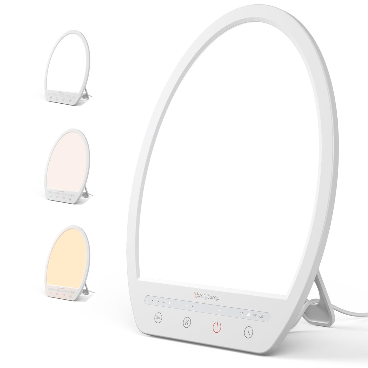 Comfytemp light therapy lamp delivers 16,000 lux for bright, energizing daylight.