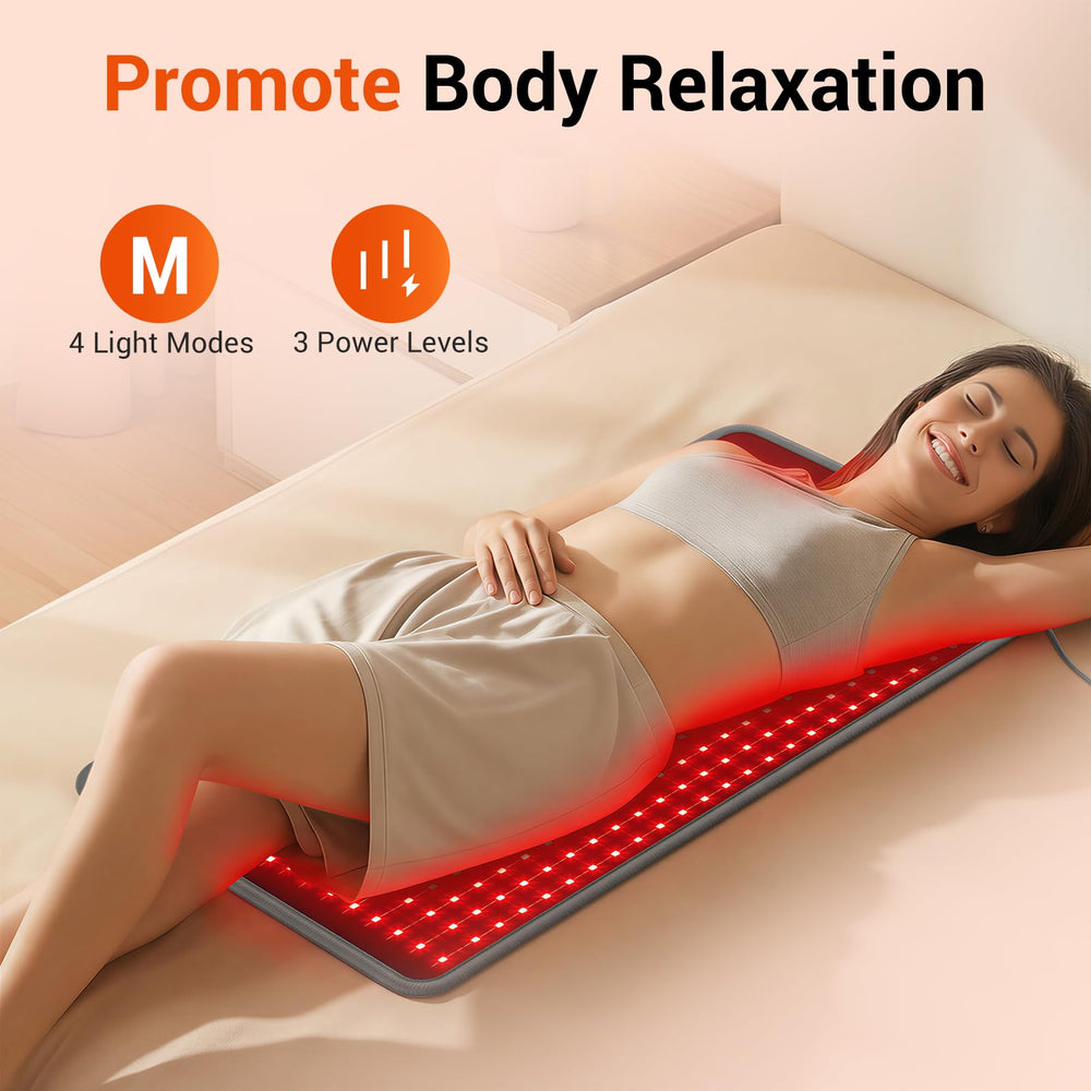 Comfytemp red light therapy mat offers 4 modes and 3 levels.