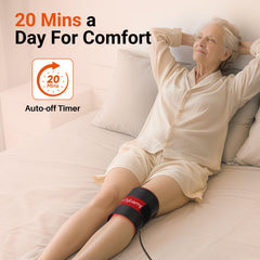 Elbow wrap with Comfytemp red light therapy pad delivering targeted warmth