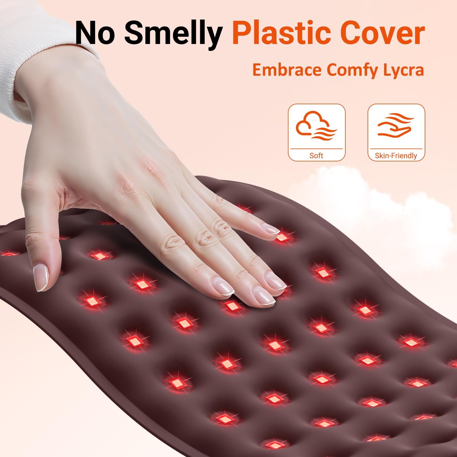 Comfytemp pad on feet and ankles for gentle heat and relief