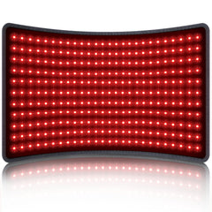 Comfytemp red light therapy pad front view shows wide coverage for back, belly, and legs.