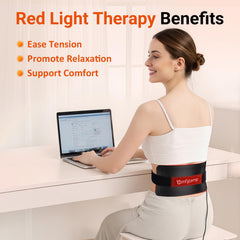 Knee wrap with Comfytemp red light therapy pad targeting joints
