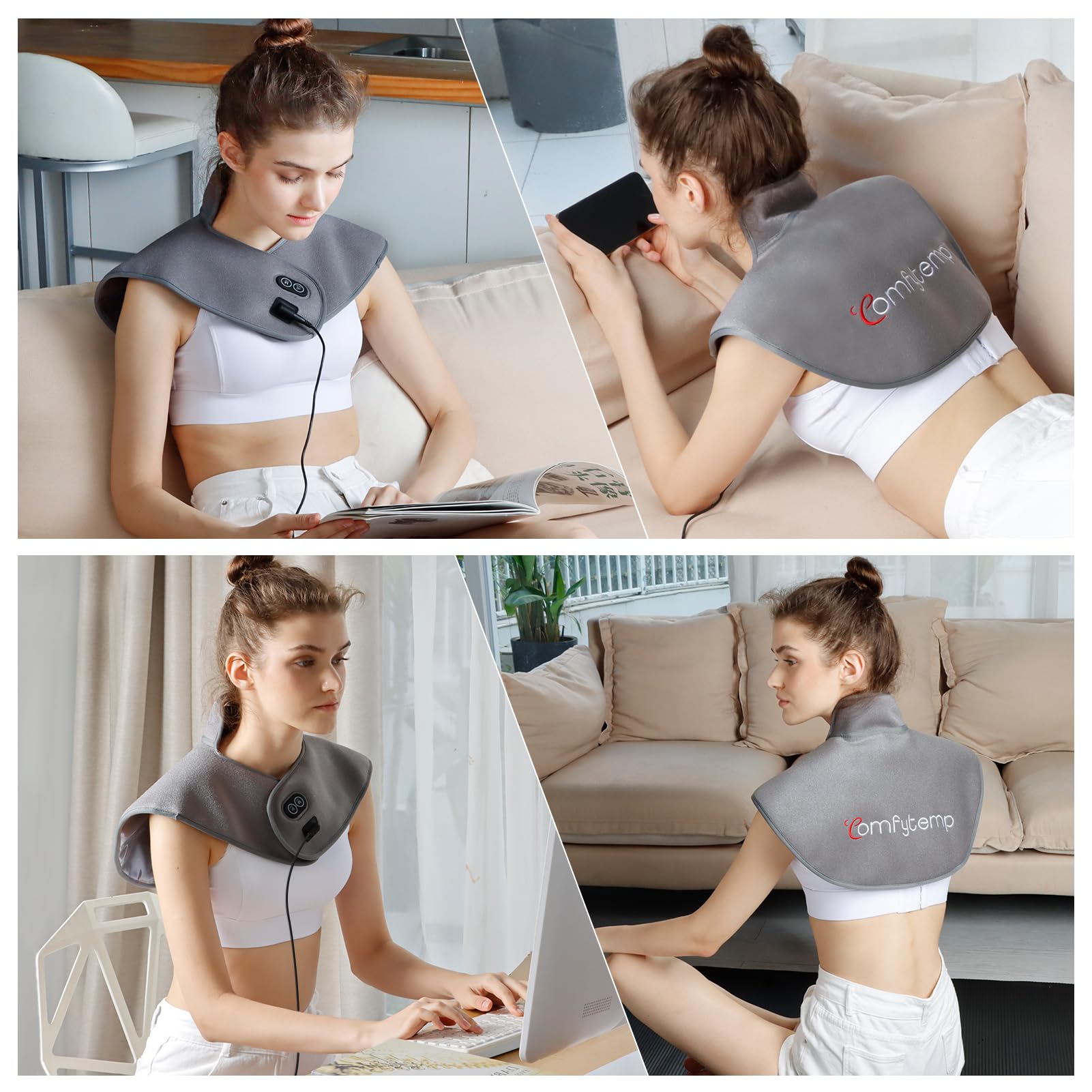 Comfytemp red light wrap front view reveals dense LED array for surface warmth.