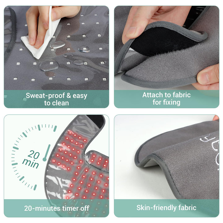 Comfytemp red light wrap includes manual and adapter for easy setup.