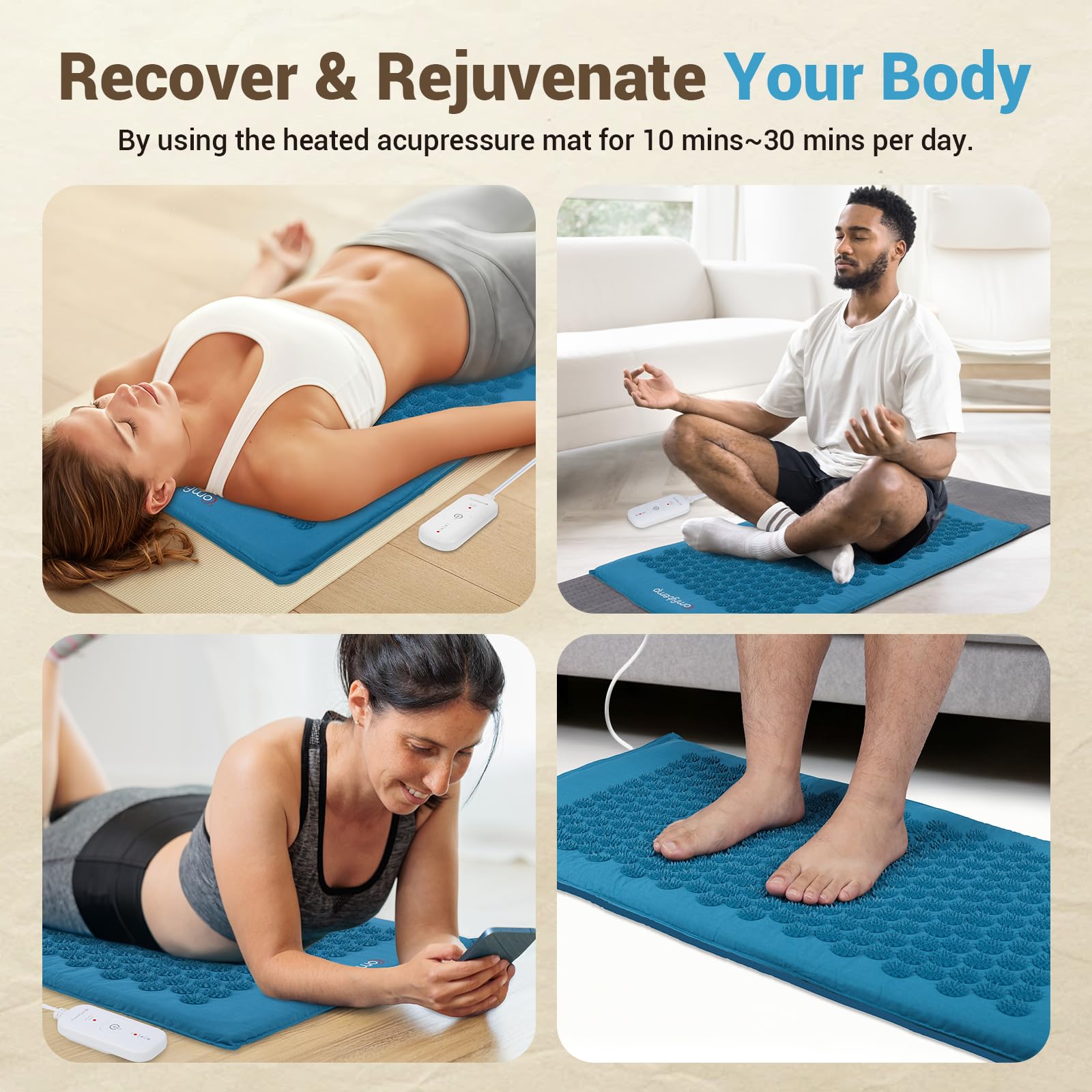 Removable cover by Comfytemp ready for gentle hand washing.