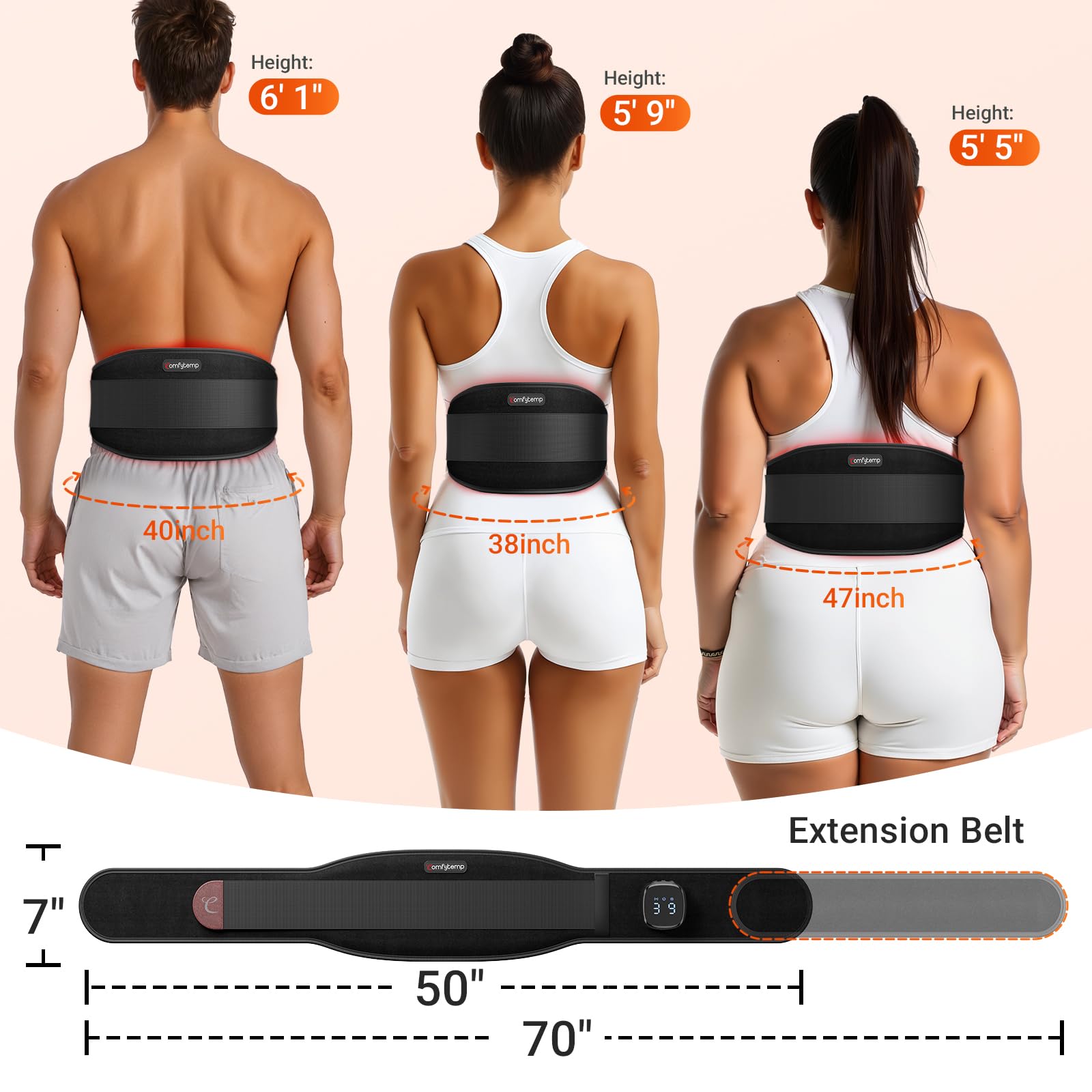Comfytemp belt can be worn at work or during yoga