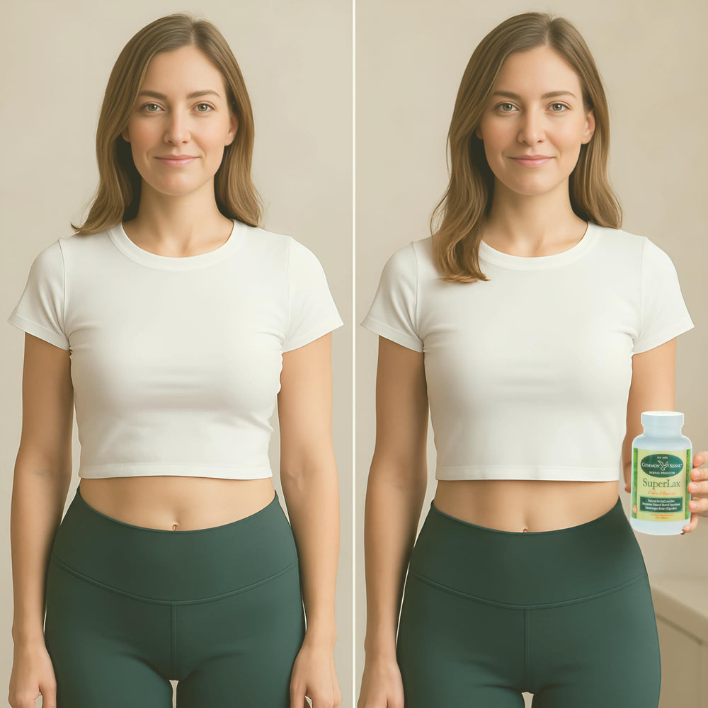 Common Sense SuperLax psyllium husk detail highlighting fiber content.