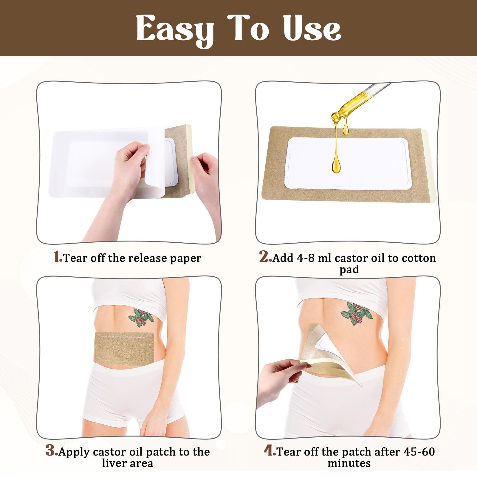 COMNICO castor oil pack wrap disposable convenience for busy lifestyles.