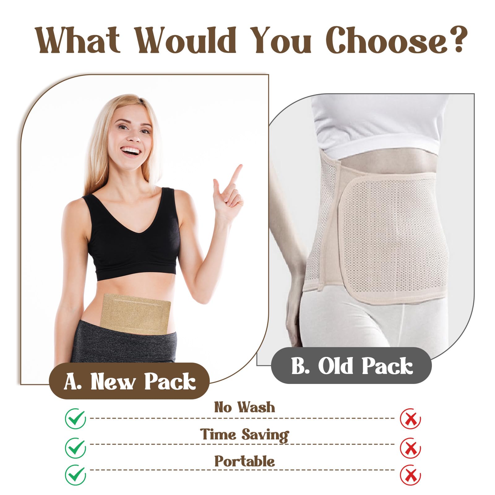COMNICO castor oil pack wrap organic cotton pads for breathable, gentle contact.