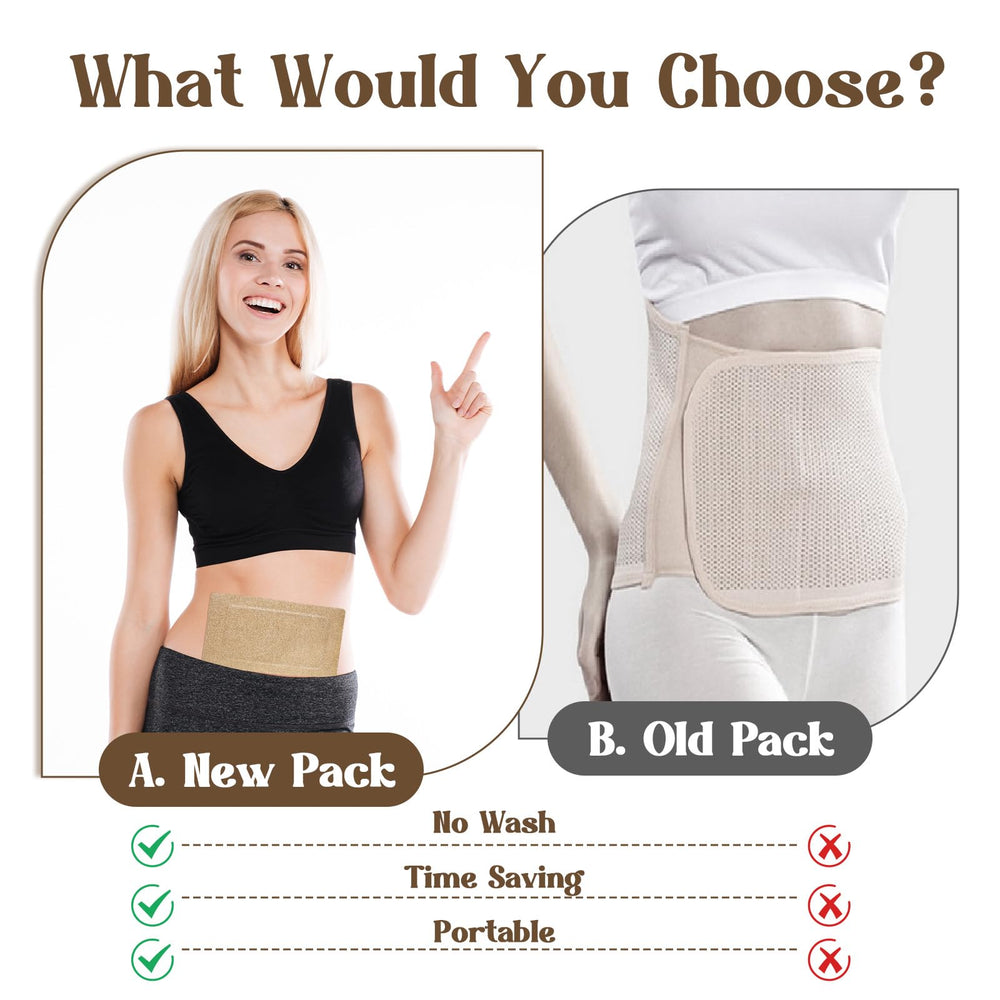 COMNICO castor oil pack wrap organic cotton pads for breathable, gentle contact.