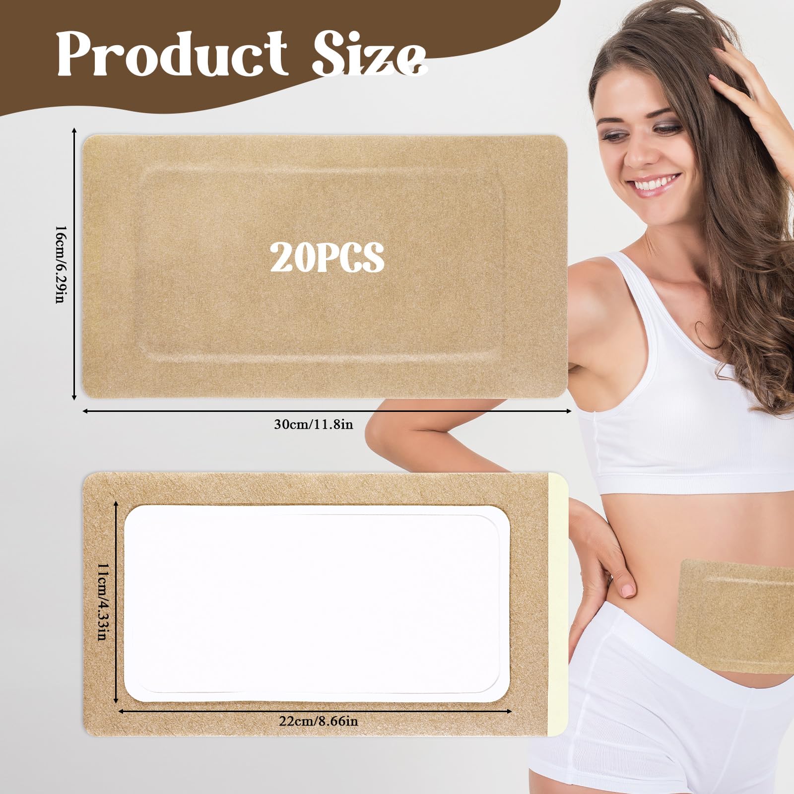 COMNICO castor oil pack wrap self-adhesive application for quick, mess-free use.