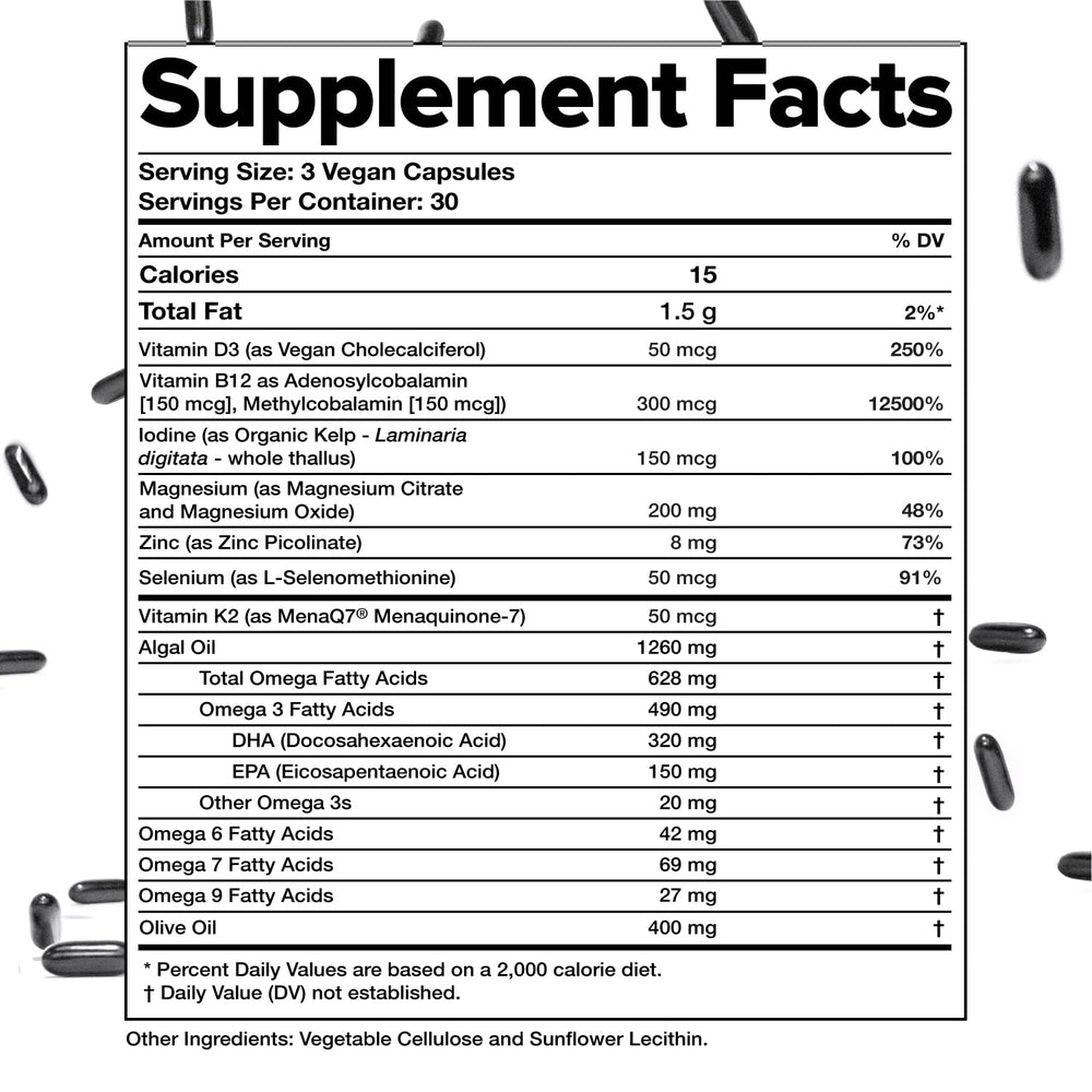Complement Essential Vegan Multivitamin third-party purity testing badge