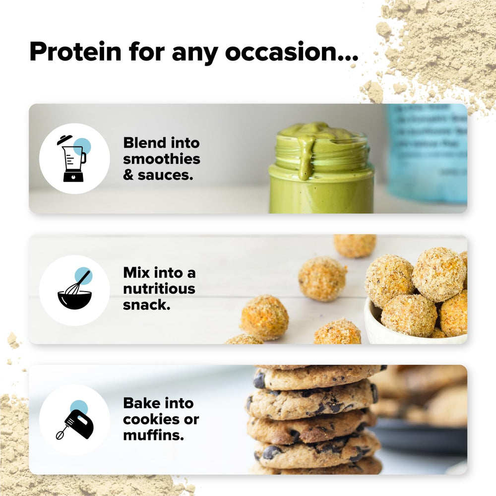 Complement vegan protein powder baking project demonstrates easy cooking integration.