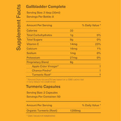 Complete Natural Gallbladder Bundle bottle close-up highlighting easy dosing