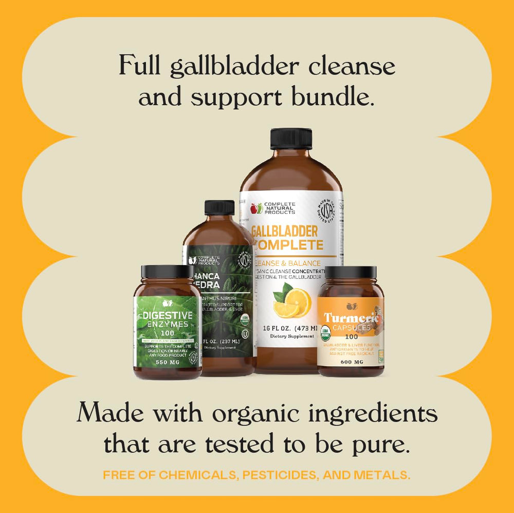 Complete Natural Gallbladder Bundle ingredients like Chanca Piedra explained