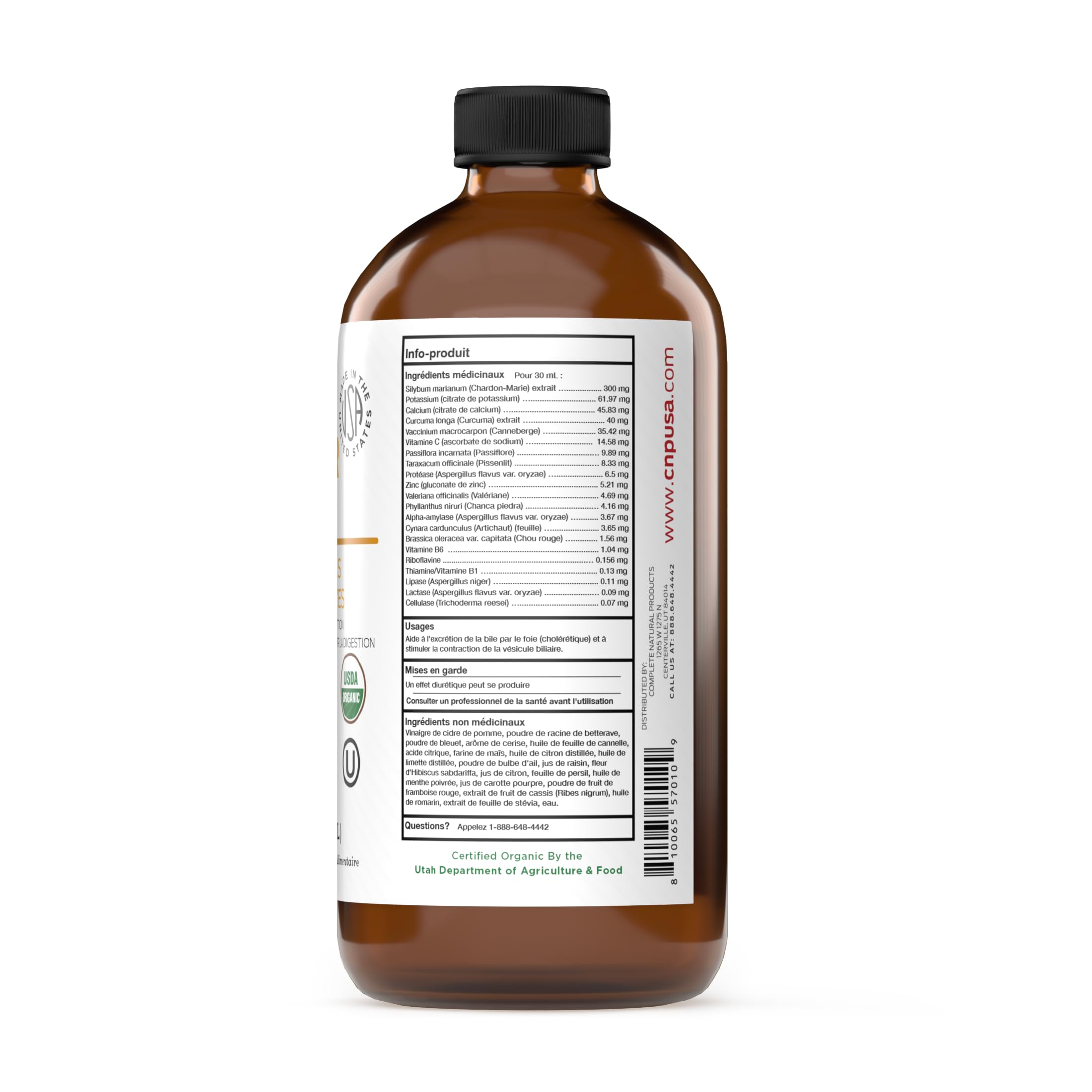 Complete Natural Gallbladder Complete bottle with apples and beets highlights natural ingredients