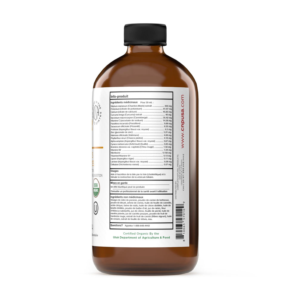Complete Natural Gallbladder Complete bottle with apples and beets highlights natural ingredients