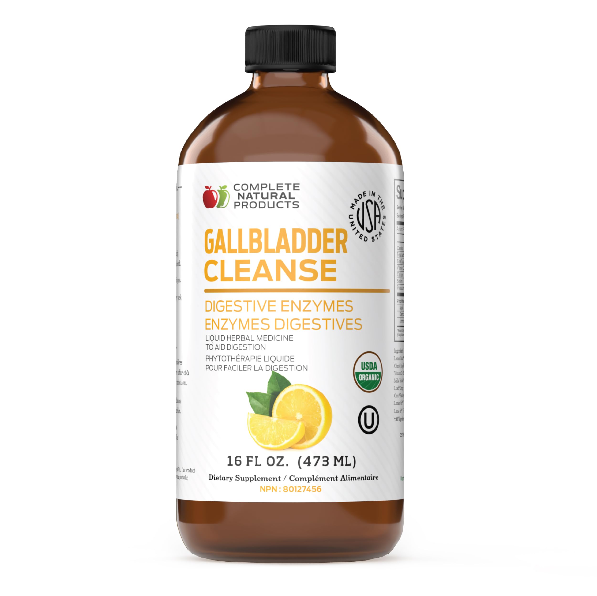 Complete Natural Gallbladder Complete bottle with quick-absorption liquid formula for digestive support