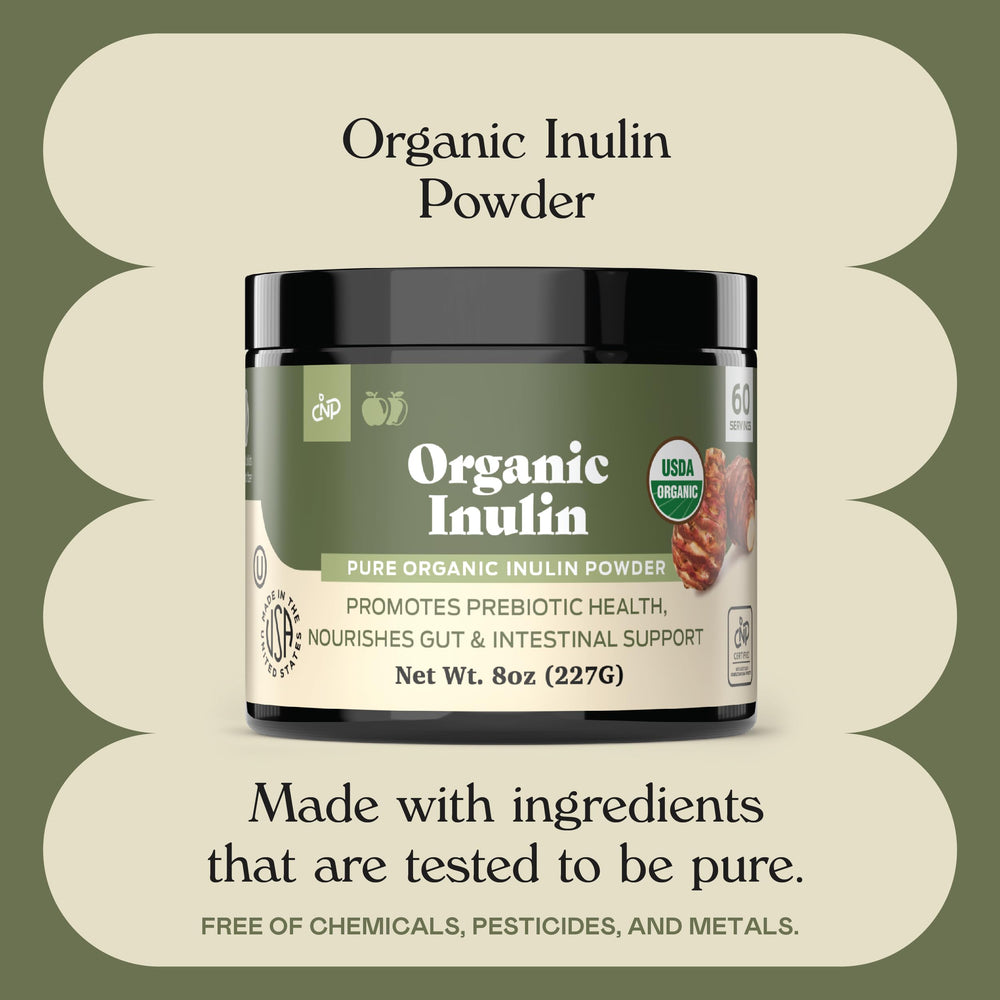 Measuring spoon with Complete Natural Inulin Powder for accurate dosing