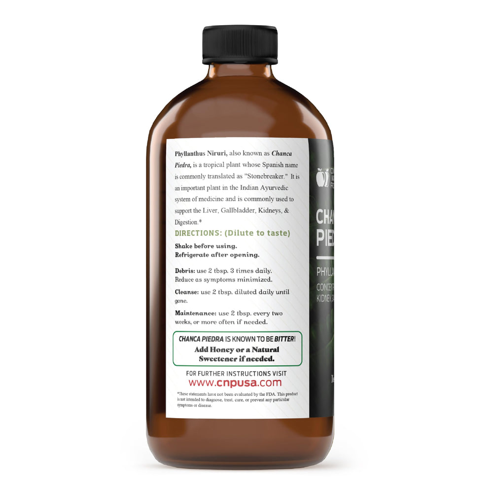 Complete Natural Phyllanthus Niruri bottle pour demonstrates easy liquid dosing for convenient daily use.