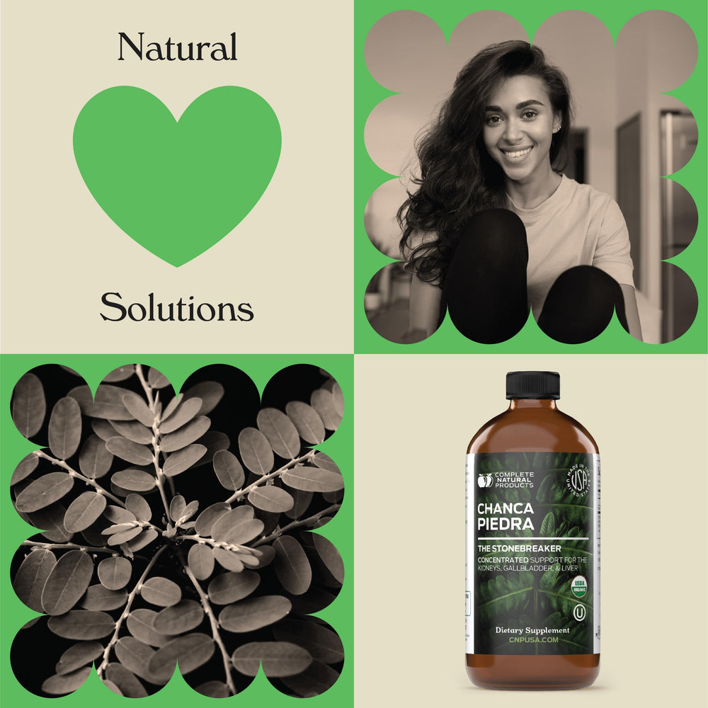 Complete Natural Phyllanthus Niruri packaging back explains natural process and usage ideas.