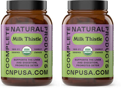 Complete Natural Products milk thistle capsules bottle front for daily supplement routine
