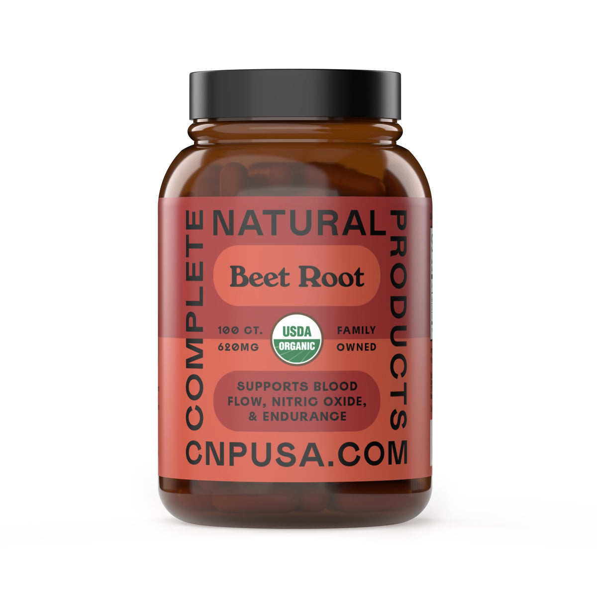 Complete Natural Products beet root capsules bottle ready for daily wellness.