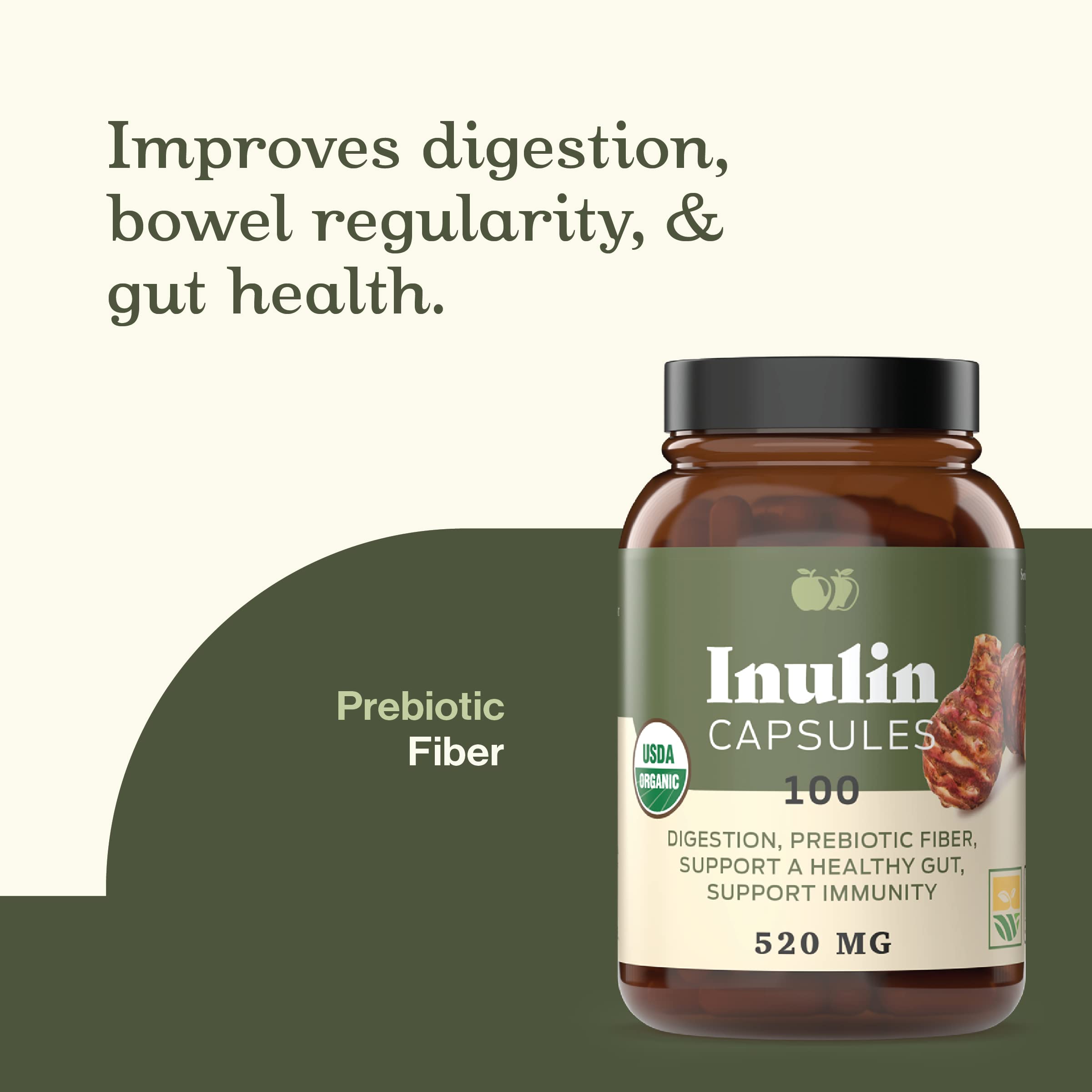 Complete Natural Products organic Jerusalem artichoke inulin, natural fiber source.