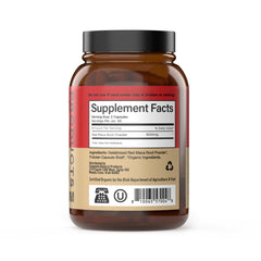 Complete Natural Products red maca capsules close-up highlighting convenient 800mg servings