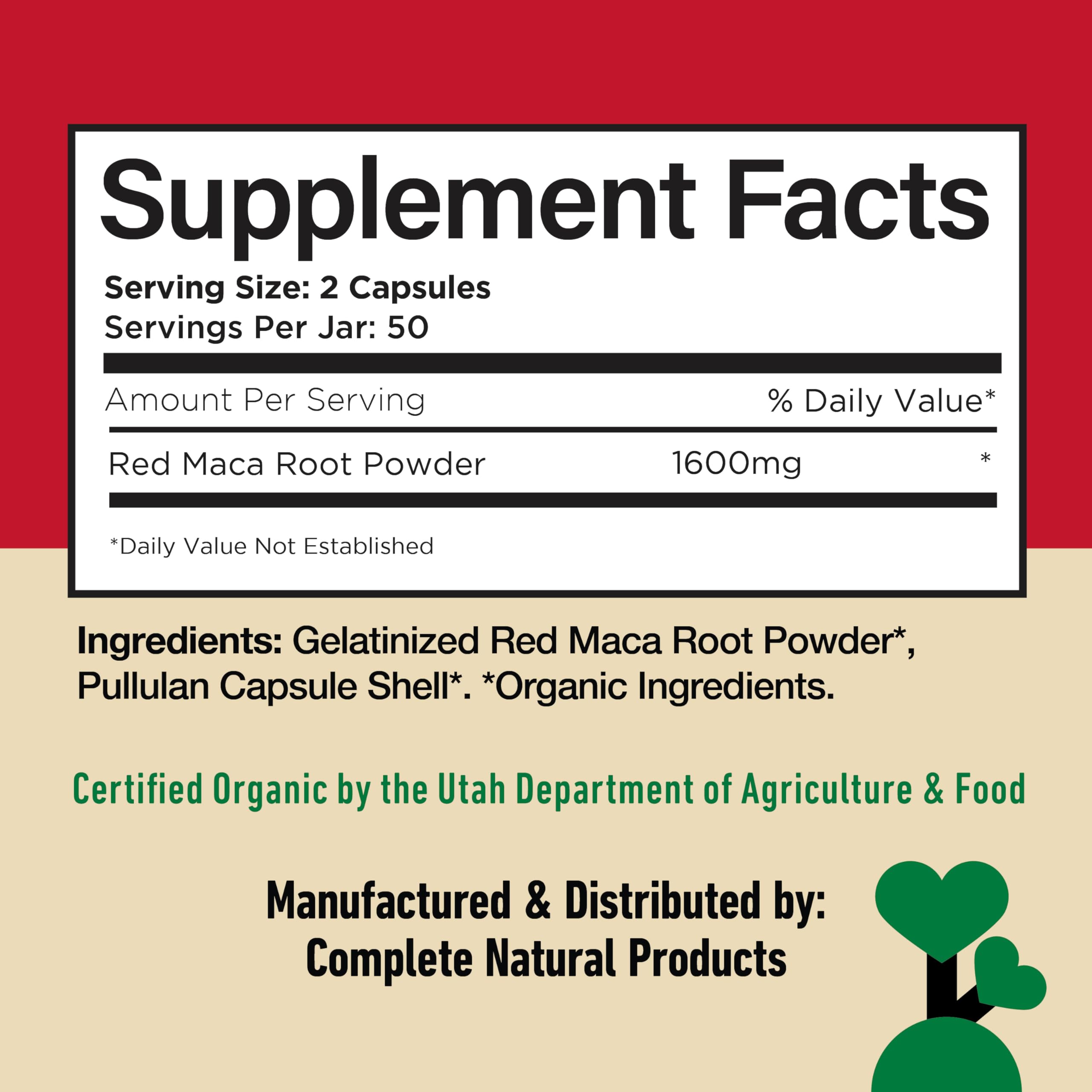Complete Natural Products red maca root close-up suggesting nutrient-rich plant source